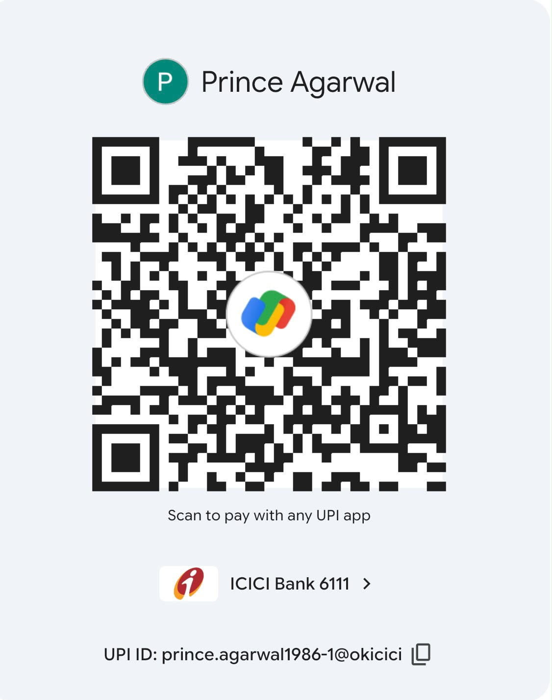 STC payment QR code